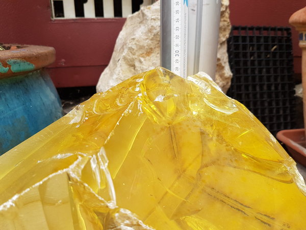 Glasbrocken Single gelb ca. 41 kg