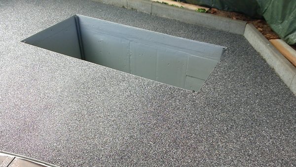 Steinteppich Garage 26-28 m² bei 8mm mit Porenfüller